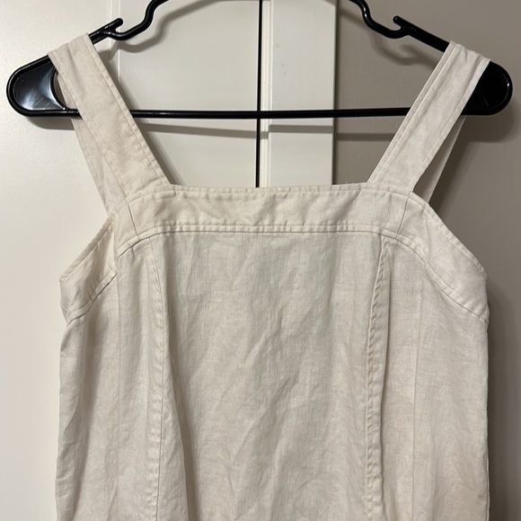 Madewell Size S LinenCotton Princess-Seamed Midi Dress Great Condition Worn Once - Picture 7 of 10